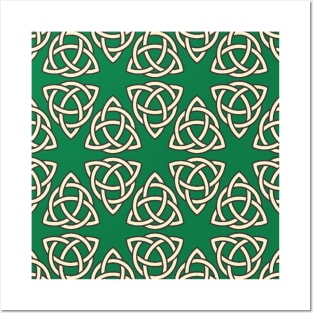 Triquetra Celtic Knot Interlaced With A Circle Pattern Posters and Art